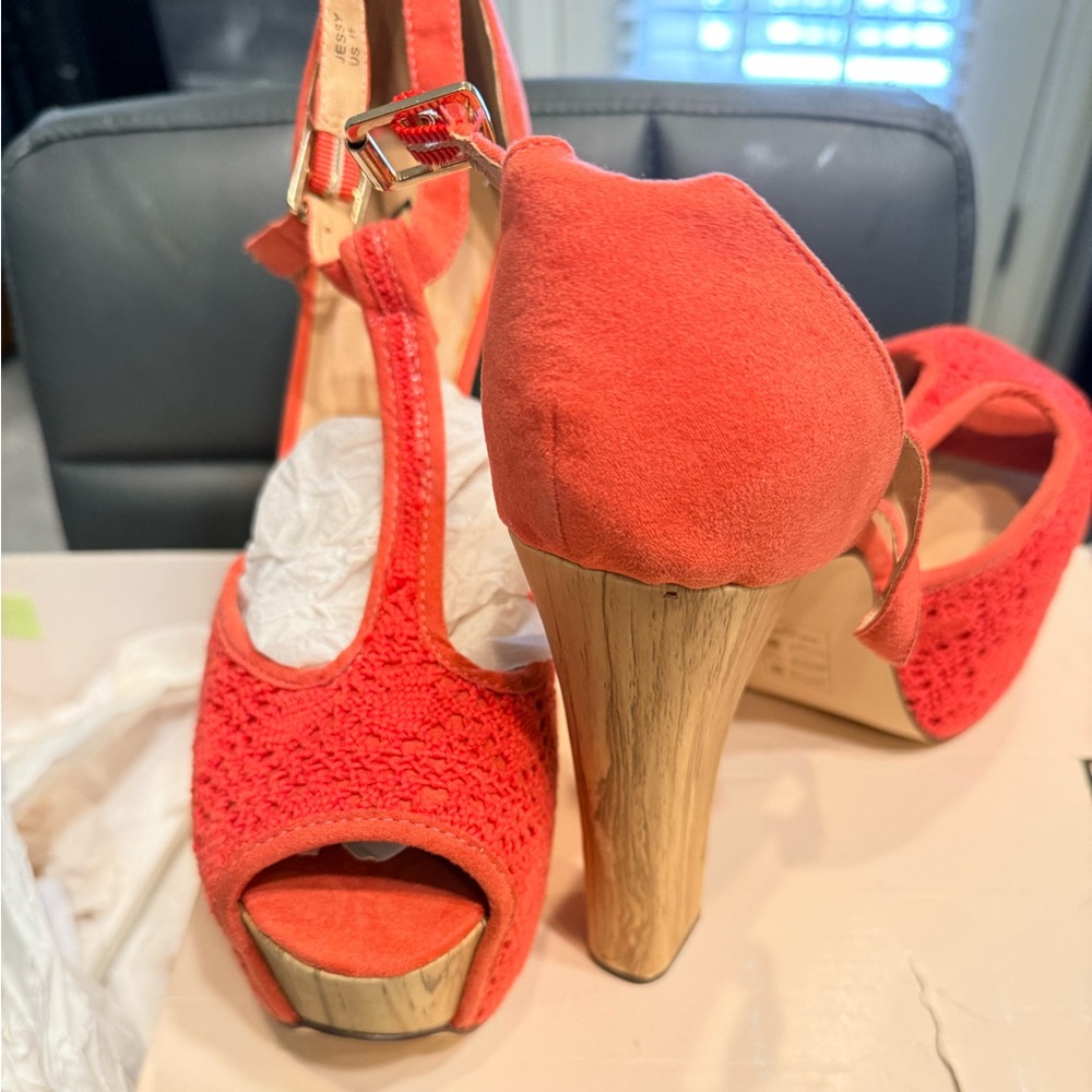 Madison Vibrant Red Platform Heels